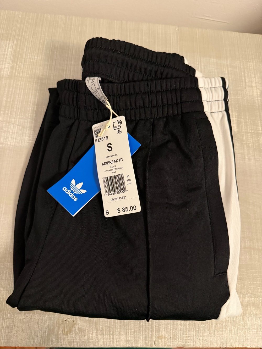 NWT- Adibreak Track Pants- adidas Track Pants with White Breakaway Side Panels - Picture 3 of 3